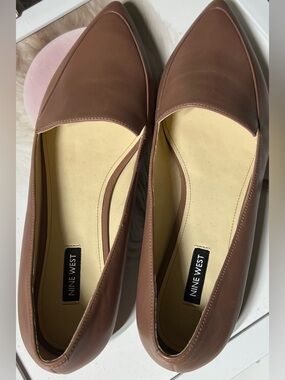 Nine West Abay Smoking Loafers Flats Beige 12M